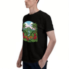 Men's Tropical Paradise T-Shirt with Vibrant Jungle Print, Soft Cotton Material, Perfect for Summer Outfits