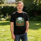 Men's Tropical Paradise T-Shirt with Vibrant Jungle Print, Soft Cotton Material, Perfect for Summer Outfits