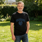 Men's Black Philodendron Leaf Graphic T-Shirt, Soft Cotton, Perfect for Casual Wear or Gift