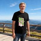 Men's Black T-Shirt with Vibrant Plant Illustration, Soft Cotton, Perfect for Casual Wear or Gift