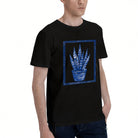 Men's Black T-Shirt with Blue Agave Plant Design, Soft Cotton, Perfect for Casual Wear or Gifts