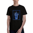 Men's Black T-Shirt with Blue Agave Plant Design, Soft Cotton, Perfect for Casual Wear or Gifts