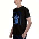Men's Black T-Shirt with Blue Agave Plant Design, Soft Cotton, Perfect for Casual Wear or Gifts