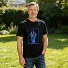 Men's Black T-Shirt with Blue Agave Plant Design, Soft Cotton, Perfect for Casual Wear or Gifts