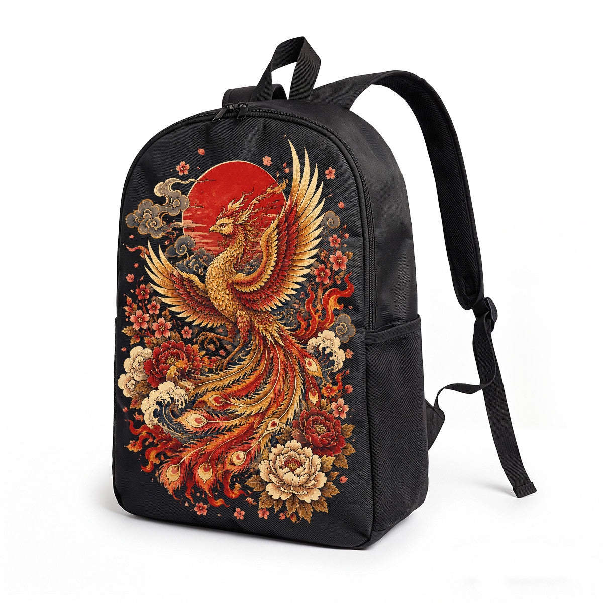 Phoenix Art Backpack with High-Density Weave, Durable Campus & Commute Bag for Everyday Use