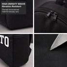 Gelato Black Backpack with High-Density Weave - Campus & Commute Ready