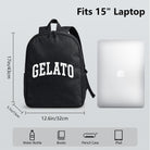 Gelato Black Backpack with High-Density Weave - Campus & Commute Ready