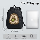 Hedgehog Pattern Backpack, Durable High-Density Weave, Campus & Commute Ready