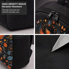 Phoenix Pattern Backpack, Durable High-Density Weave, Campus & Commute Ready