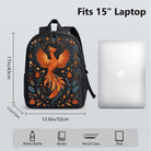 Phoenix Pattern Backpack, Durable High-Density Weave, Campus & Commute Ready