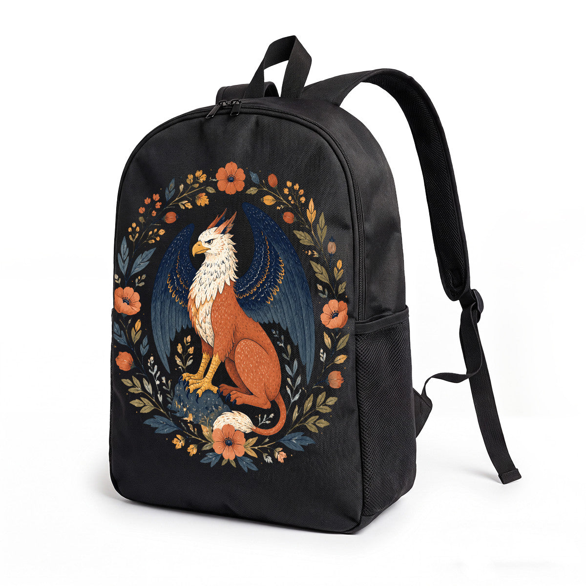 Gryphon Floral Backpack - Durable High-Density Weave, Perfect for Campus & Commute