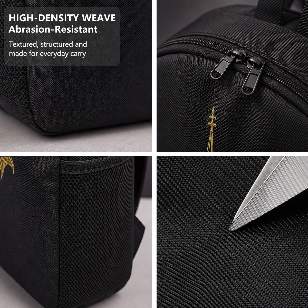 Dragon Cathedral Backpack Gothic Style High-Density Weave Campus Commute Ready