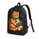 Cat Laptop Beverage Backpack with High-Density Weave, Campus & Commute Ready