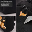 Funny Cat Pizza Slice Backpack - Durable High-Density Weave, Perfect for Campus & Commute