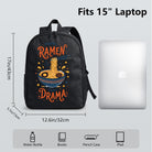 Ramen-Themed Backpack with High-Density Weave - Campus & Commute Ready
