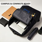 Black Pizza Slice Backpack in Trust Design, Durable High-Density Weave, Campus & Commute Ready