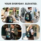 Backpack with Frog Scientist Design, Durable High-Density Weave, Campus & Commute Ready