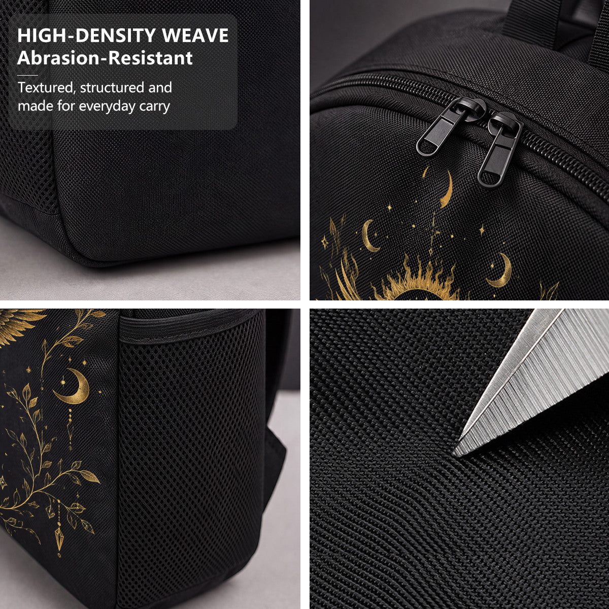 Phoenix Sky Pattern Backpack, High-Density Weave, Campus & Commute Ready, Durable and Stylish