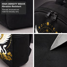 Mythical Griffin Backpack with Gold Accents - Durable High-Density Weave for Campus & Commute