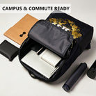 Mythical Griffin Backpack with Gold Accents - Durable High-Density Weave for Campus & Commute