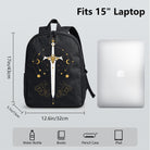 Dragon Sword Backpack, Fantasy Style, Durable High-Density Weave, Perfect for Campus & Commute