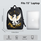 Mythical Griffin Backpack with Gold Accents - Durable High-Density Weave for Campus & Commute