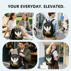 Mythical Griffin Backpack with Gold Accents - Durable High-Density Weave for Campus & Commute