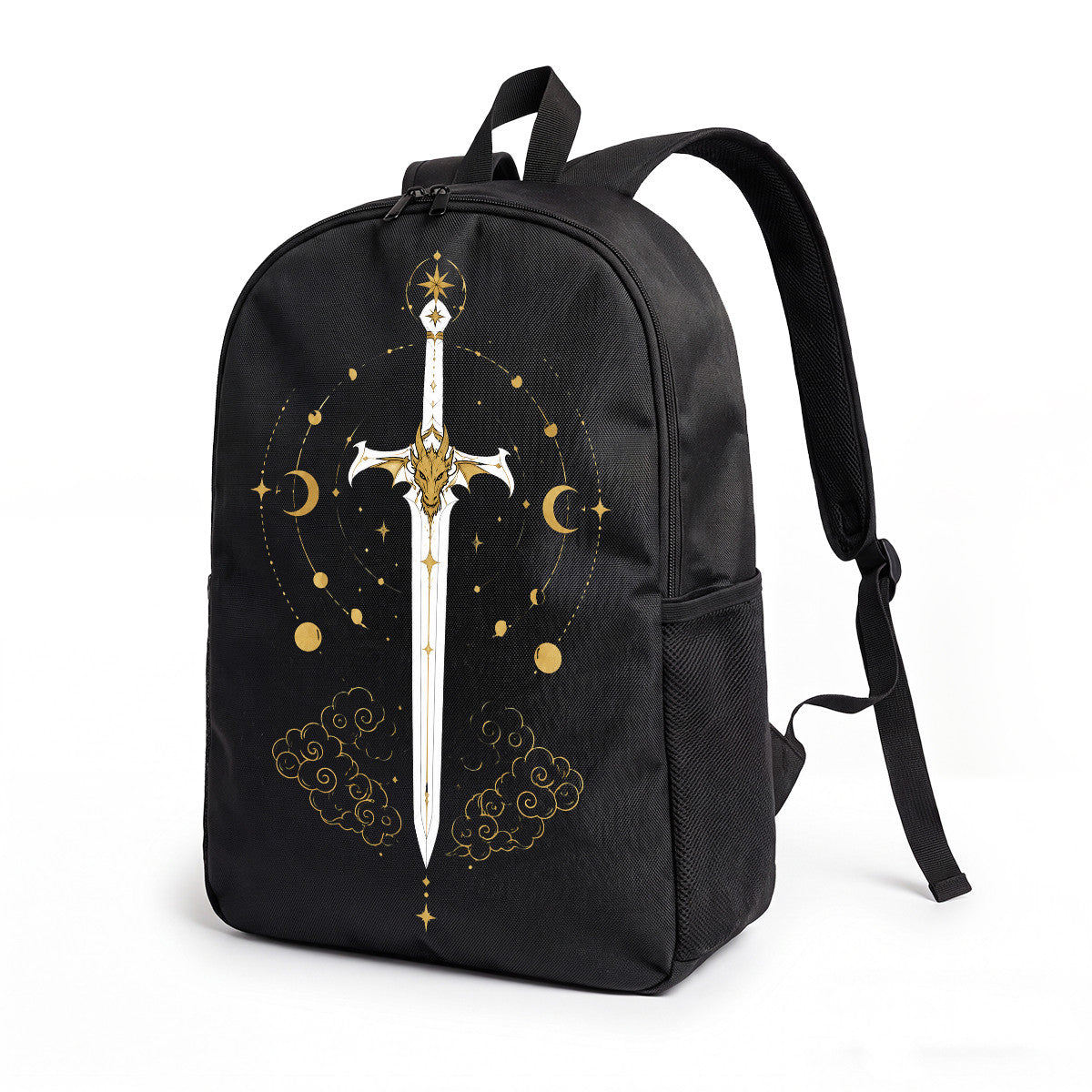 Dragon Sword Backpack, Fantasy Style, Durable High-Density Weave, Perfect for Campus & Commute