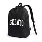 Black Gelato Text Backpack - Durable High-Density Weave for Campus & Commute