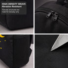 Space Cat Backpack with High-Density Weave - Durable Campus & Commute Bag