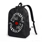 Black Cat Pattern Backpack with High-Density Weave - Durable Campus & Commute Bag