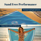 Beach Towel White Line Art Marine Quick Dry Microfiber Summer Vacation Gift