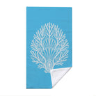 Beach Towel White Line Art Marine Quick Dry Microfiber Summer Vacation Gift