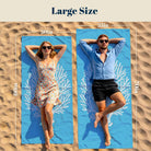 Beach Towel White Line Art Marine Quick Dry Microfiber Summer Vacation Gift