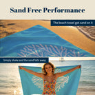 Beach Towel White Line Art Marine Quick Dry Microfiber Summer Vacation Gift