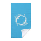 Beach Towel White Line Art Marine Quick Dry Microfiber Summer Vacation Gift