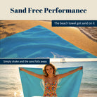 Beach Towel White Line Art Marine Quick Dry Microfiber Summer Vacation Gift