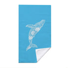 Beach Towel White Line Art Marine Quick Dry Microfiber Summer Vacation Gift