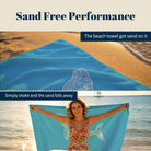 Beach Towel White Line Art Marine Quick Dry Microfiber Summer Vacation Gift