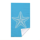 Beach Towel White Line Art Marine Quick Dry Microfiber Summer Vacation Gift