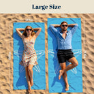 Beach Towel White Line Art Marine Quick Dry Microfiber Summer Vacation Gift
