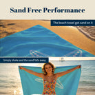Beach Towel White Line Art Marine Quick Dry Microfiber Summer Vacation Gift