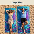 Vibrant Cartoon Sea Life Beach Towel Quick Dry Microfiber Summer Vacation Gift