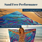 Vibrant Cartoon Sea Life Beach Towel Quick Dry Microfiber Summer Vacation Gift