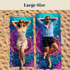 Vibrant Cartoon Sea Life Beach Towel Quick Dry Microfiber Summer Vacation Gift