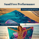 Vibrant Cartoon Sea Life Beach Towel Quick Dry Microfiber Summer Vacation Gift