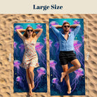 Vibrant Cartoon Sea Life Beach Towel Quick Dry Microfiber Summer Vacation Gift