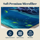Realistic Ocean Beach Towel Deep Sea Life Quick Dry Microfiber Summer Gift