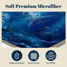 Realistic Ocean Beach Towel Deep Sea Life Quick Dry Microfiber Summer Gift