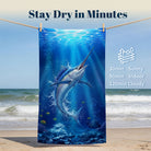 Realistic Ocean Beach Towel Deep Sea Life Quick Dry Microfiber Summer Gift
